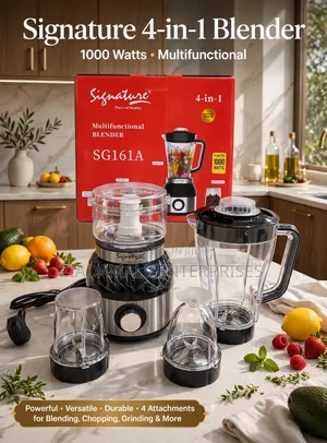 Signature 4-in-1 Blender SG161A 1000W Multifunctional