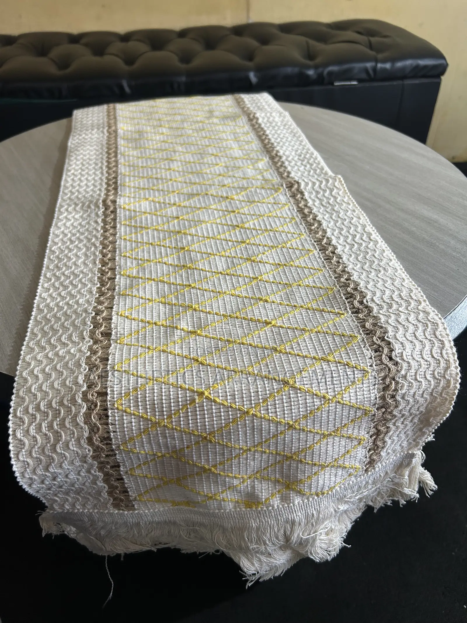 Table Runner (Mustard Criss-Cross).