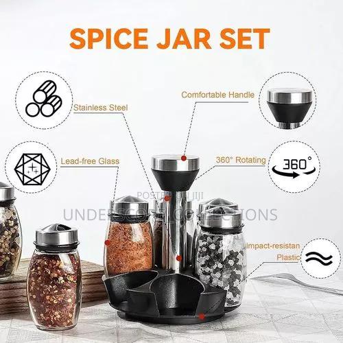 7pc Rotating Spice Rack Set - thumbnail 2