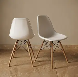 Home Chairs; White Armless Eames Chair