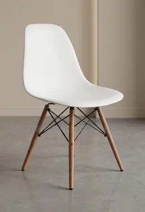 Home Chairs; White Armless Eames Chair