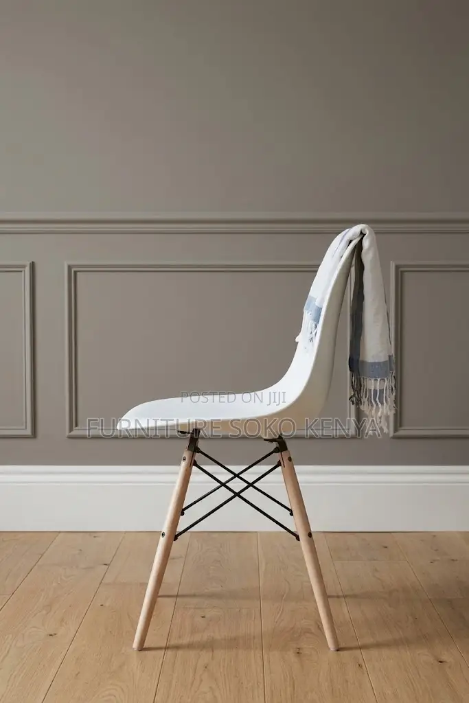 Home Chairs; White Armless Eames Chair