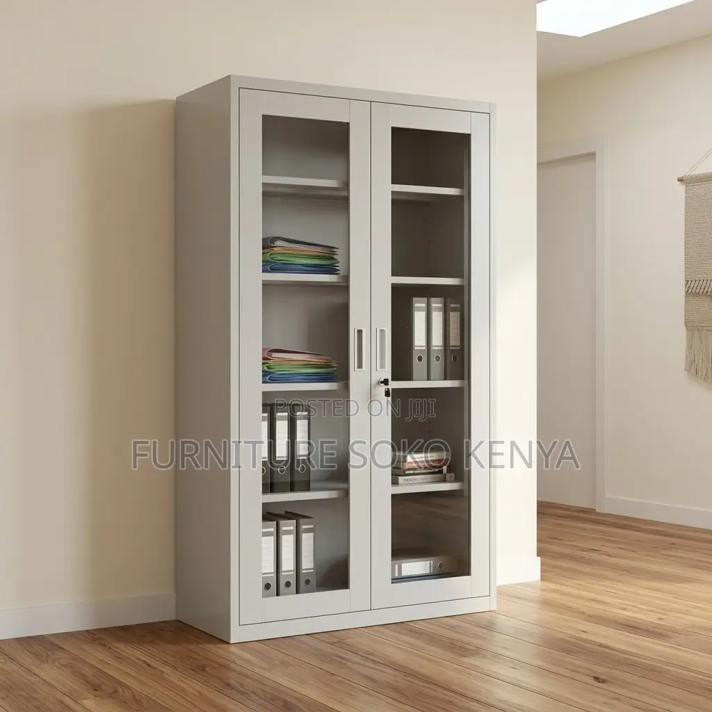 Office Cabinet; Gray Adjustable Shelves Office Cabinets
