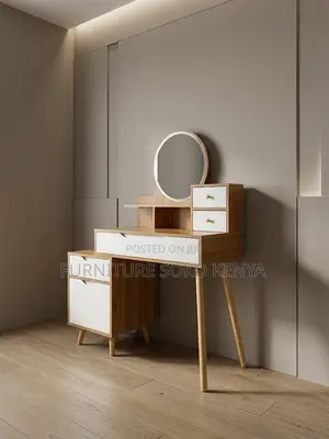 Dressers; Brown Dressing Room Vanity