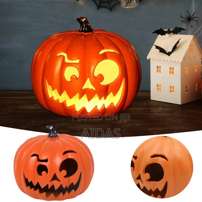 Halloween Pumpkin With LED Light, Halloween Decorations Props