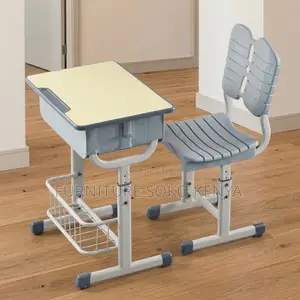 Home Desk; Adjustable Kids Learning Desk Chair Set
