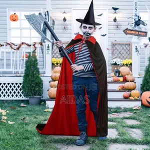 Halloween Vampire Costume Dracula Cloak Black Red Vampire Pirate