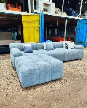 7 Seaters Bubble L Shape Light Gray and Color Green 