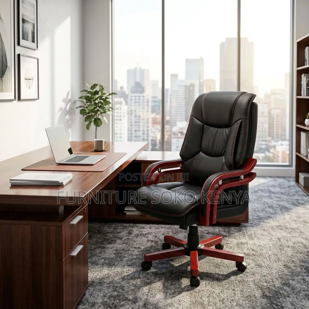 Office Chair; Executive High Leather Office Directors Chair