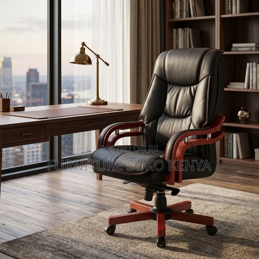 Office Chair; Executive High Leather Office Directors Chair