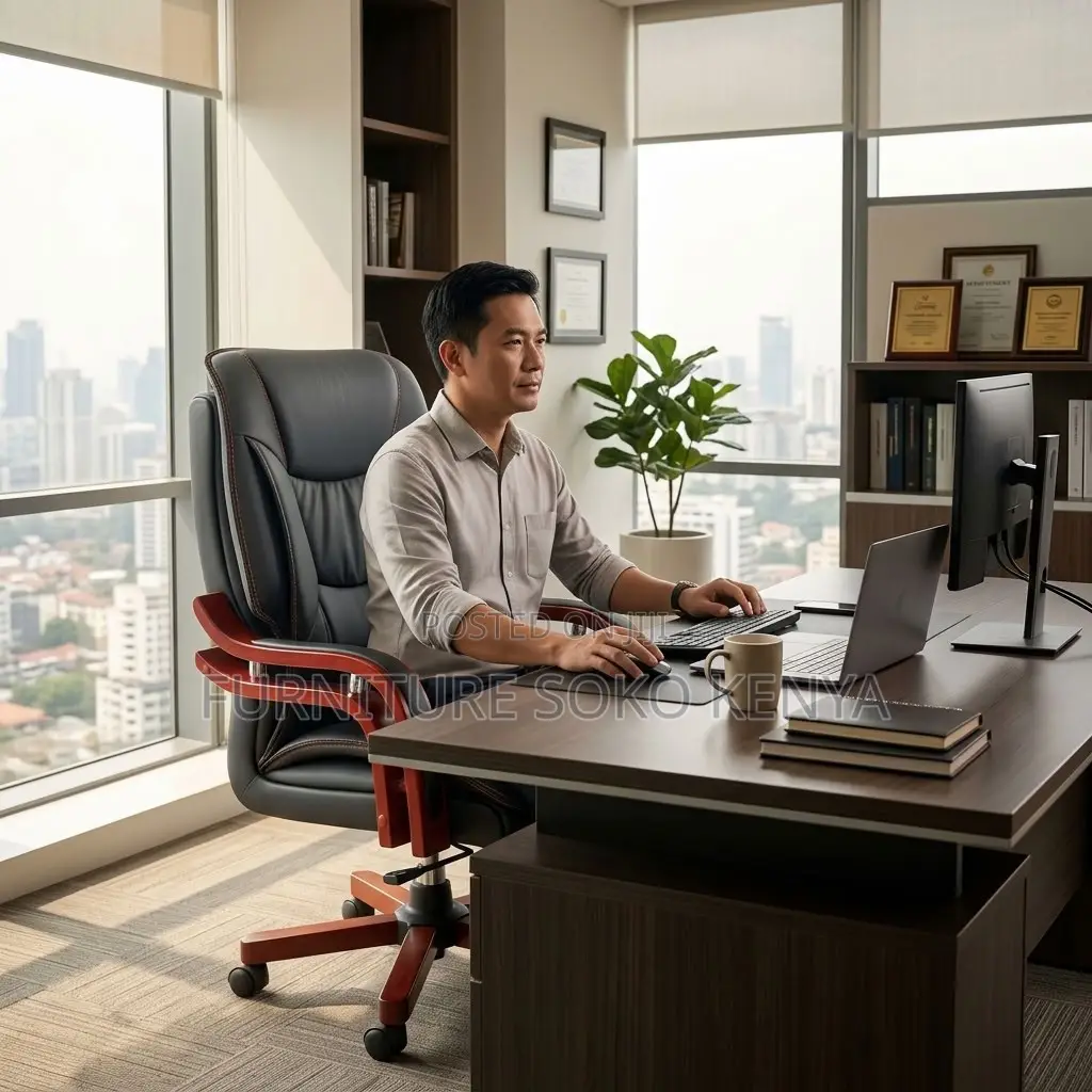 Office Chair; Executive High Leather Office Directors Chair
