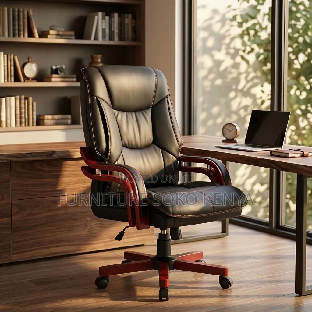 Office Chair; Executive High Leather Office Directors Chair