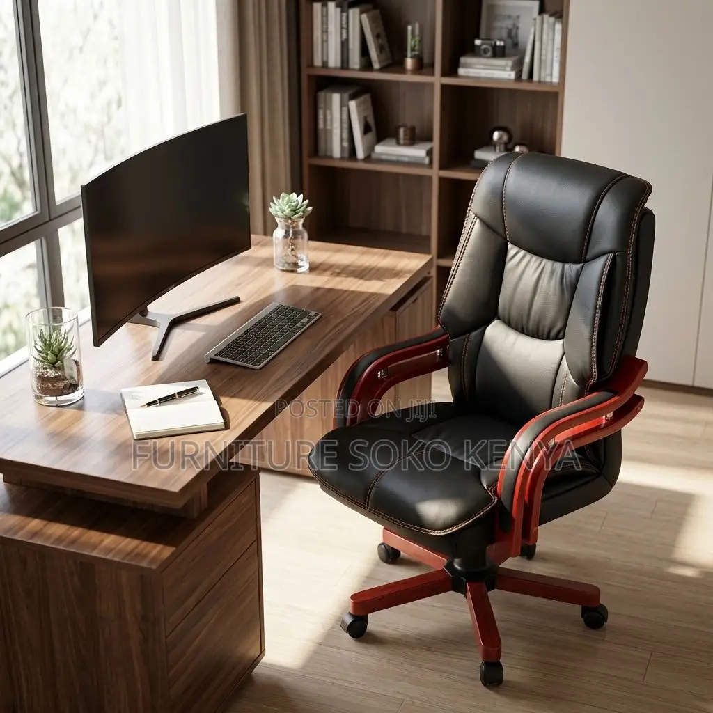 Office Chair; Executive High Leather Office Directors Chair