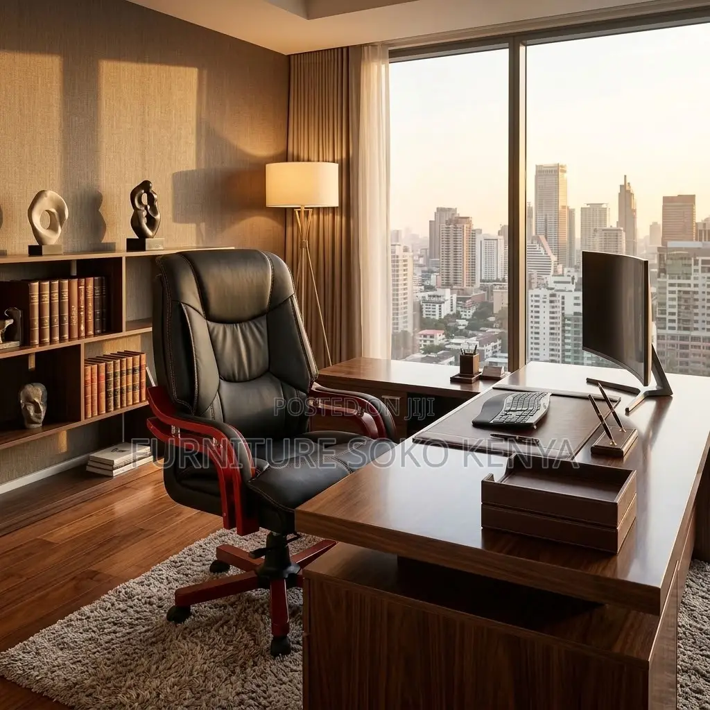 Office Chair; Executive High Leather Office Directors Chair