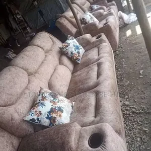 3seater Leather Fiber+ Spring Cream 