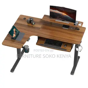 Office Desk; 1.4 Meters L Shaped Computer Adjustable Desk