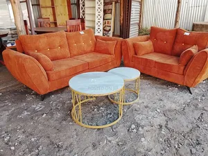 Brown  Butterfly  + 2 Round Marble Coffee Table