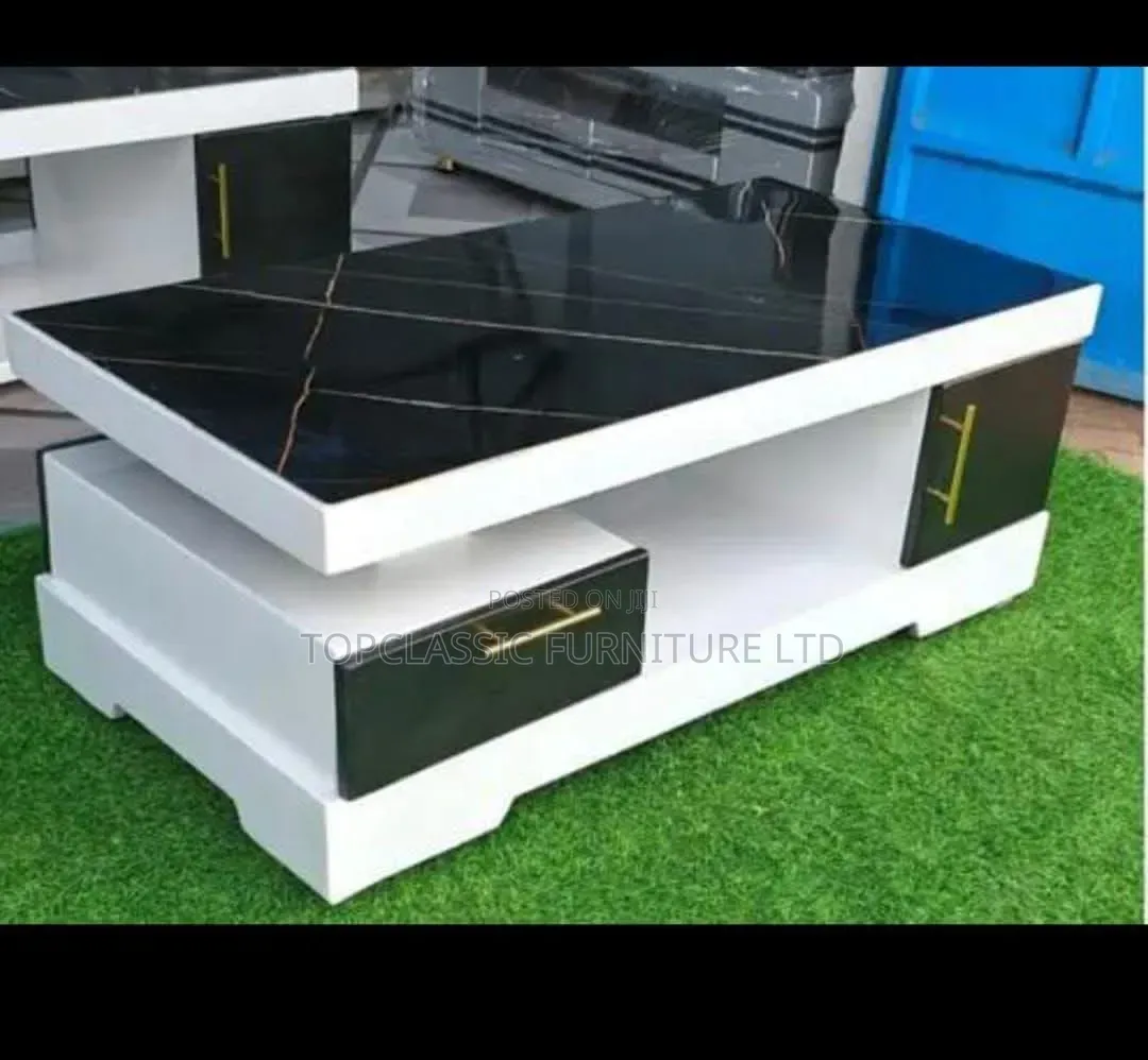 Coffee Table Marble With White and Black