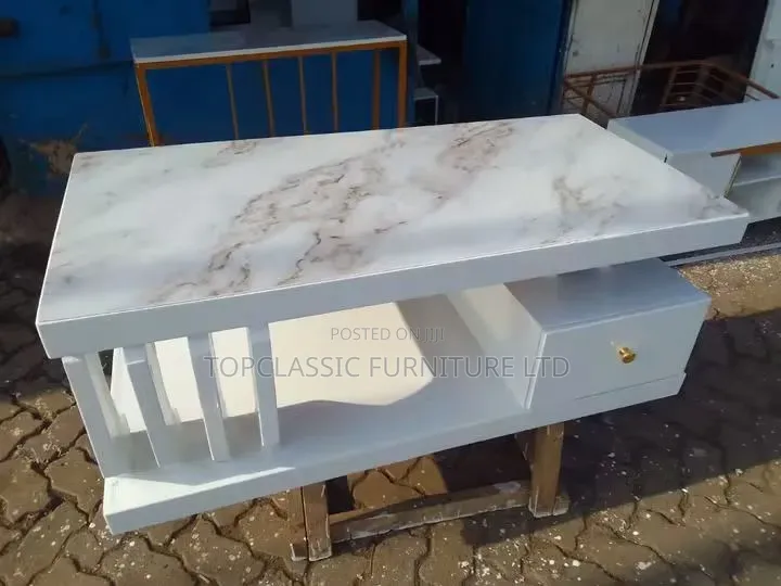Coffee Table Marble With White and Black