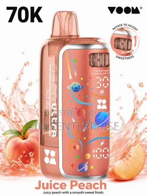 Peach Juice Voom Ultra Neon 70,000 Puffs Rechargeable Disposable Vape