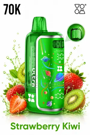 Strawberry Kiwi Ultra Neon 70,000 Puffs Rechargeable Disposable Vape