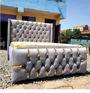 Chester Bed Gray With Golden Ribons