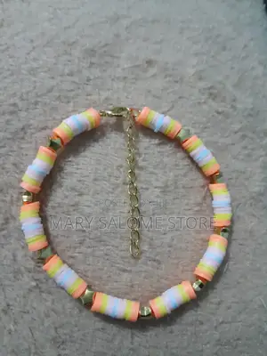 Sunshine-Themed Clay Bead Bracelet