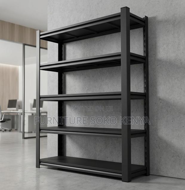 Storage Units; Five Tier Black Office Storage Rack Unit - main view