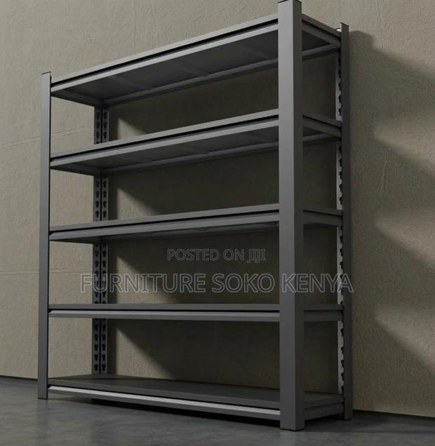 Storage Units; Five Tier Black Office Storage Rack Unit - thumbnail 2