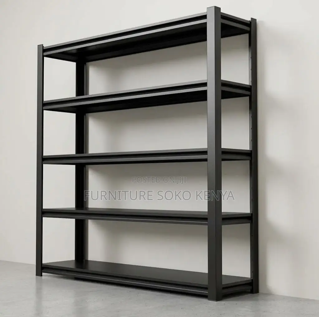 Storage Units; Five Tier Black Office Storage Rack Unit
