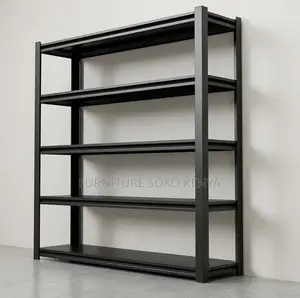 Storage Units; Five Tier Black Office Storage Rack Unit