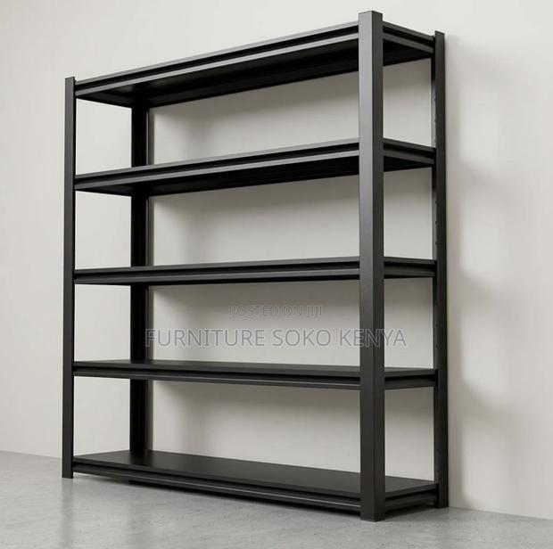 Storage Units; Five Tier Black Office Storage Rack Unit - thumbnail 4