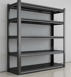 Storage Units; Five Tier Black Office Storage Rack Unit