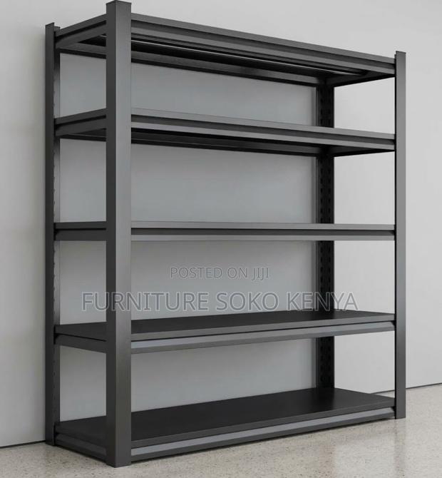 Storage Units; Five Tier Black Office Storage Rack Unit - thumbnail 5