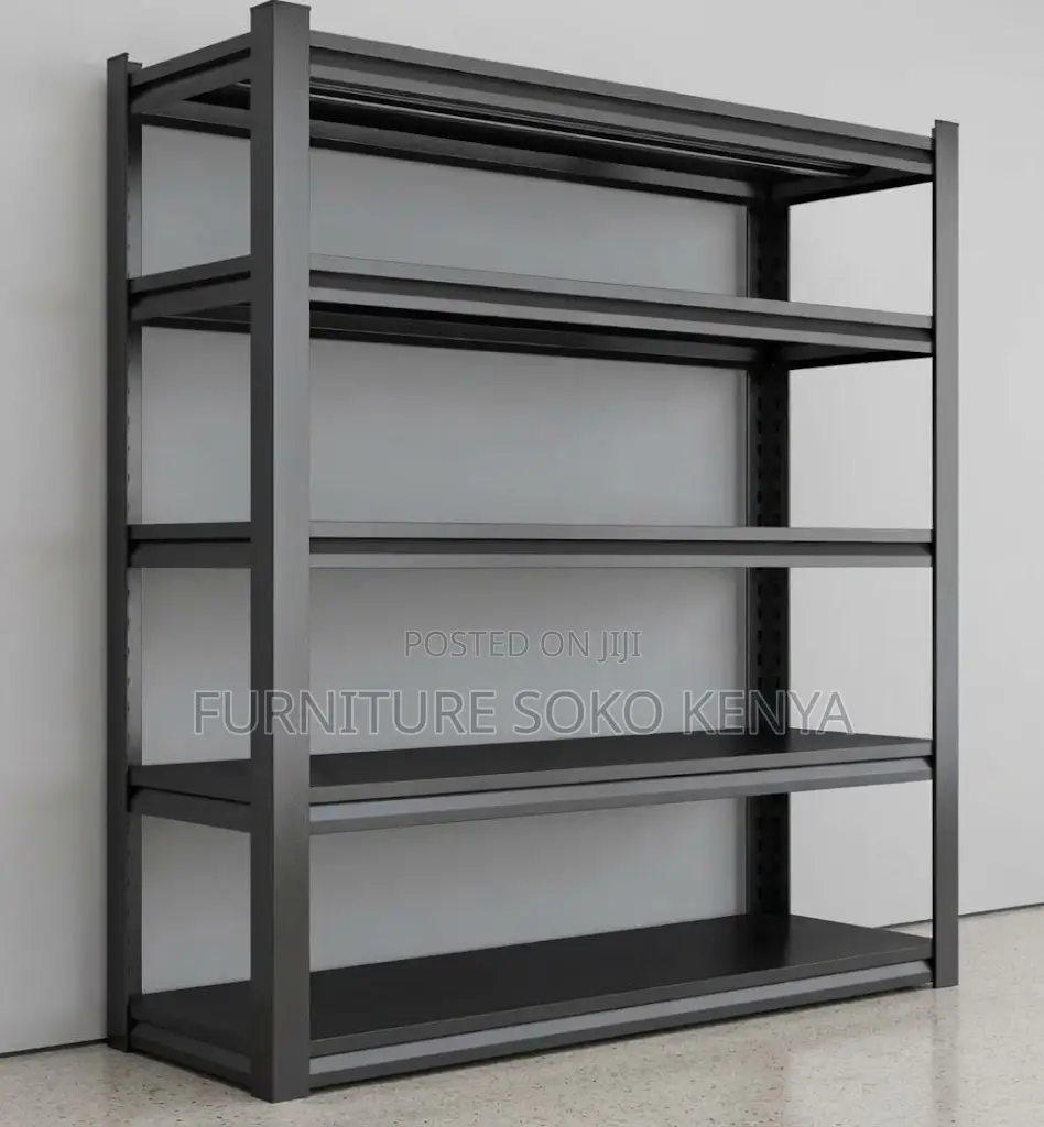 Storage Units; Five Tier Black Office Storage Rack Unit