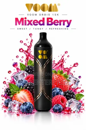 Mixed Berry Voom Orbis 15000 Puffs Non Rechargable Disposable Vape