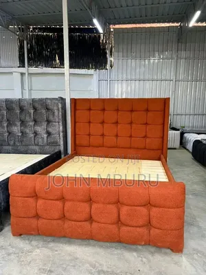 Chester Bed With Orange Material 5*6