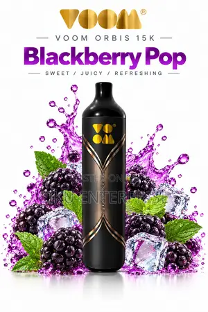 Blackberry Pop Voom Orbis 15000 Puffs Non Rechargable Disposable Vape