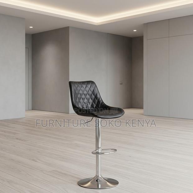 Barstools; Leather High Height Swivel Adjustable Barstools - main view