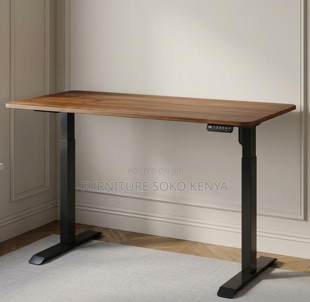 Office Desk; 1400mm Adjustable Standing Computer Desk - thumbnail 3