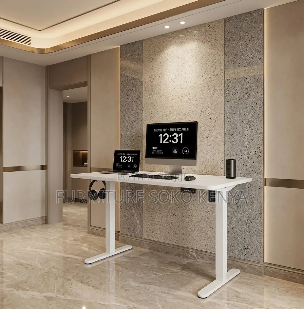 Office Desk; 1400mm Adjustable Standing Computer Desk