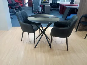 2 Seater Modern Round Dining Set With Spider Leg Table