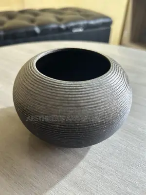 Silver & Dark Grey Vase (Small and Rounder)