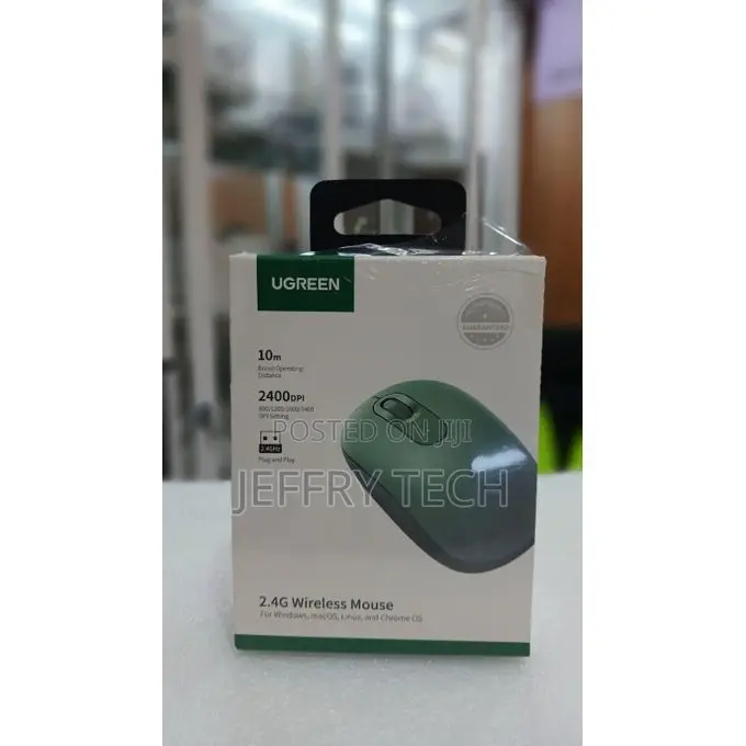Ugreen MU.4G Wireless Mouse- Long Battery GREEN)