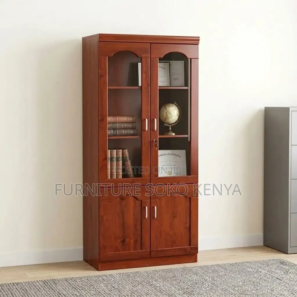 Office Cabinet; Two Doors Mahogany Executive Cabinet