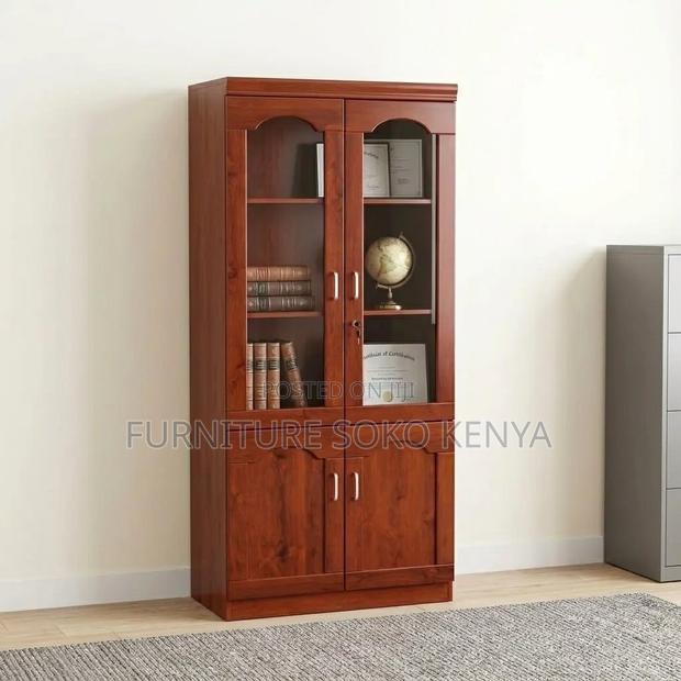 Office Cabinet; Two Doors Mahogany Executive Cabinet - main view