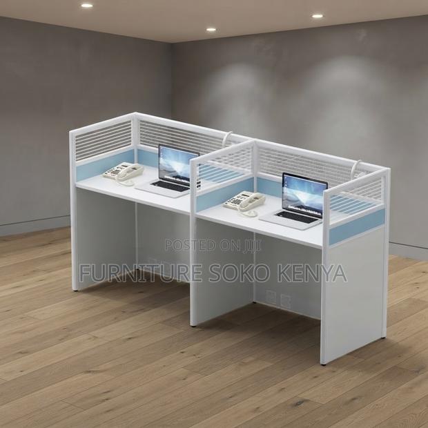 Workstations; Two Users Straight Workstation Desk - thumbnail 6