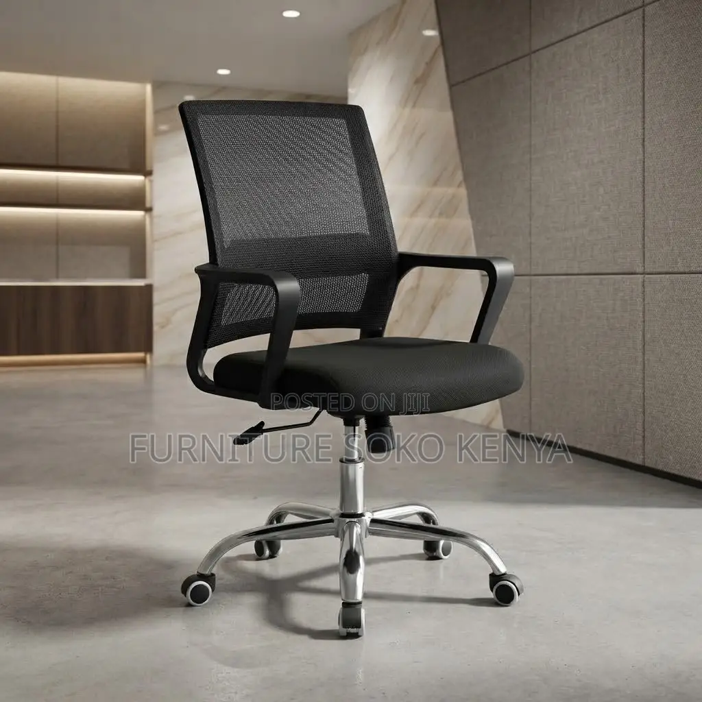 Office Chair; Mid Backrest Mesh Captains Office Chairs