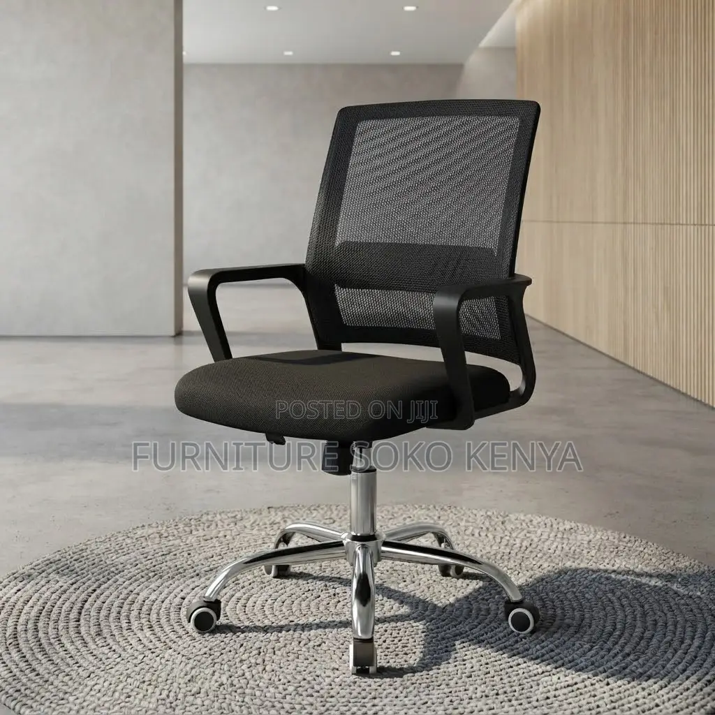 Office Chair; Mid Backrest Mesh Captains Office Chairs