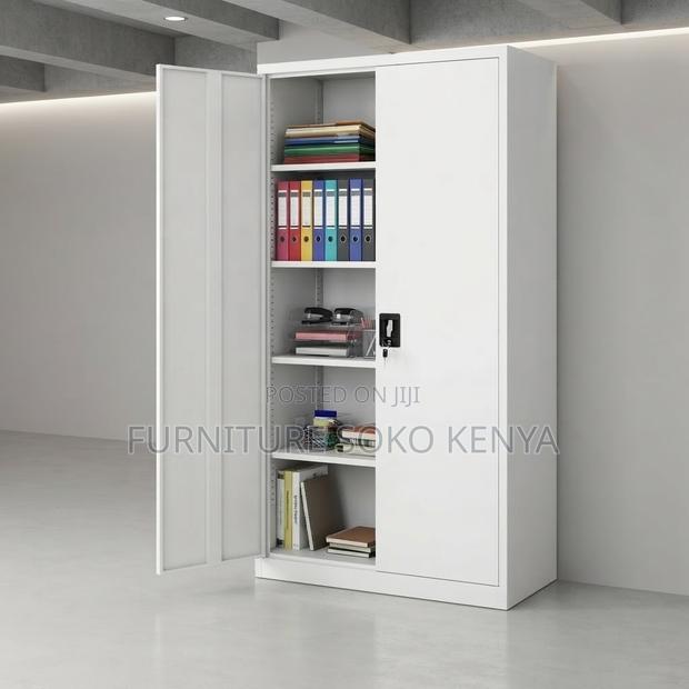 Office Cabinet; Two Doors Stainless Lockable Documents Office Cabinet - main view